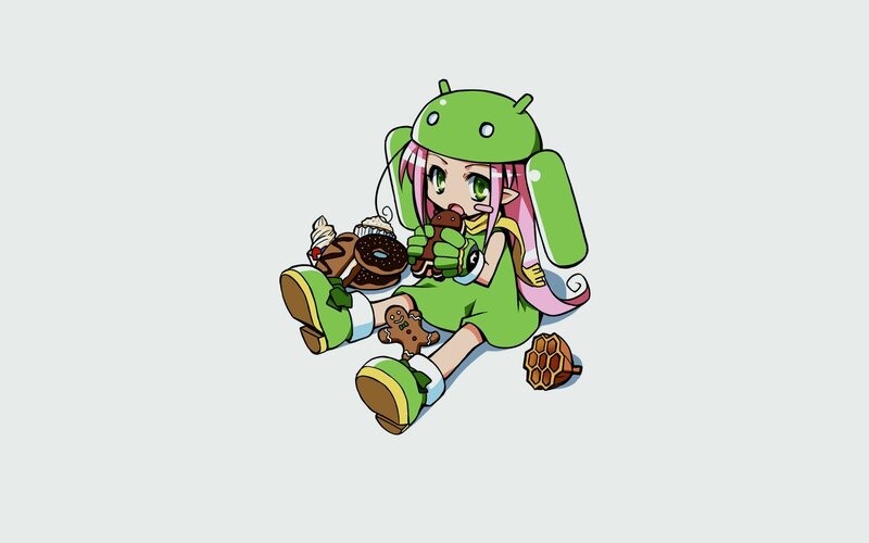 anime girl with android hat