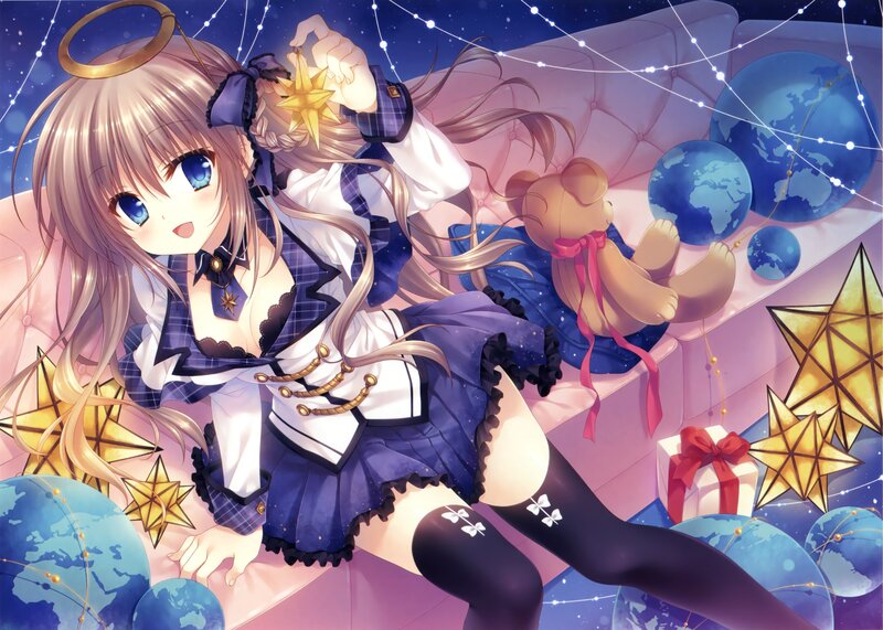 Anime Girl with Angel Halo