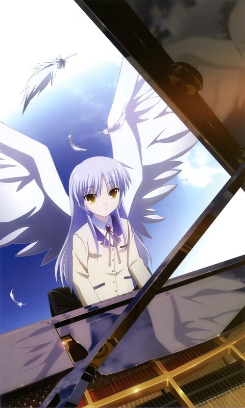 anime girl with angel wings