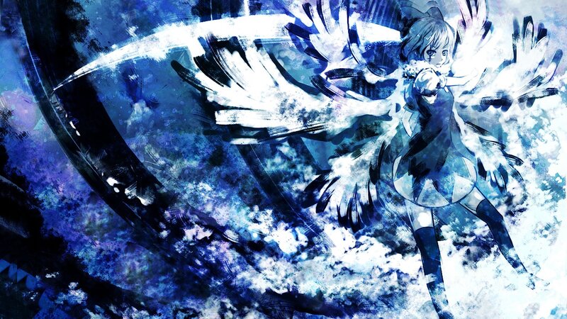 anime girl with angel wings