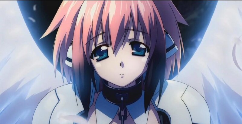 anime girl with angel wings
