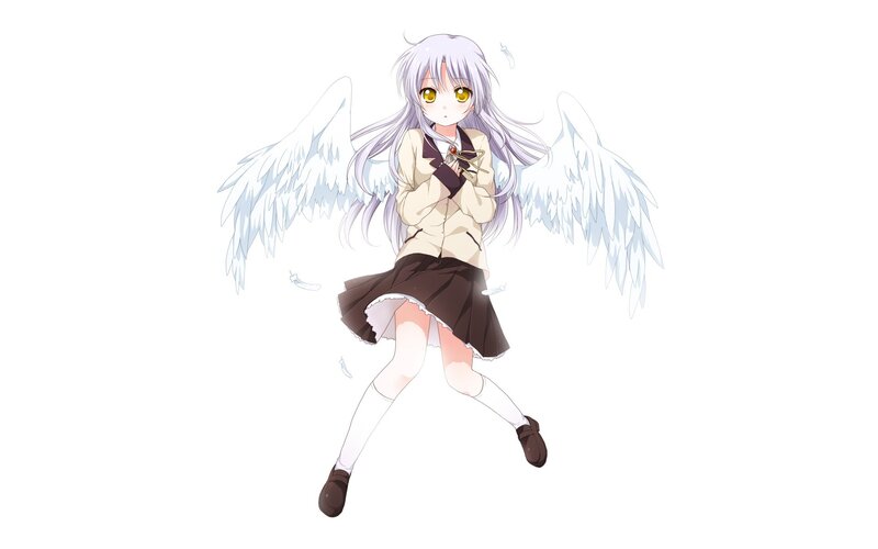 anime girl with angel wings