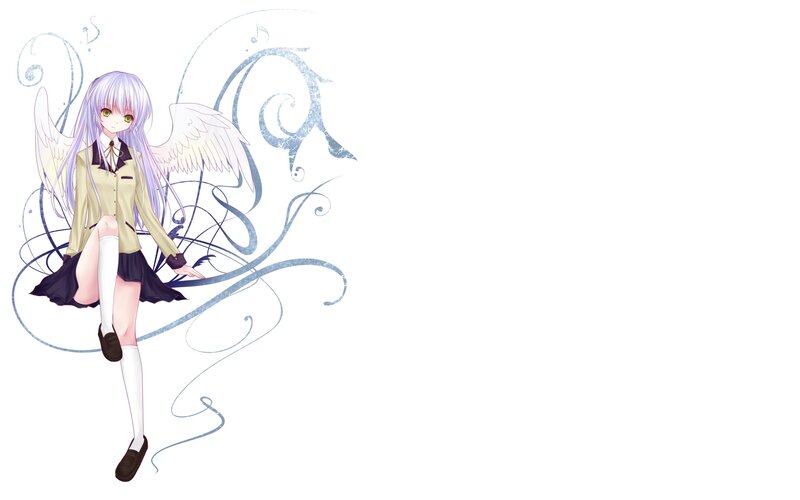 anime girl with angel wings