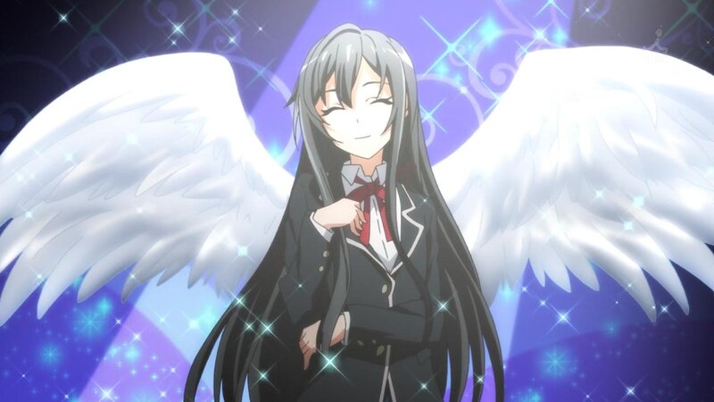 anime girl with angel wings