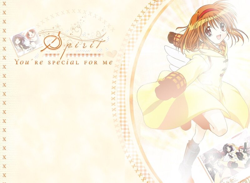 Anime girl with angel wings