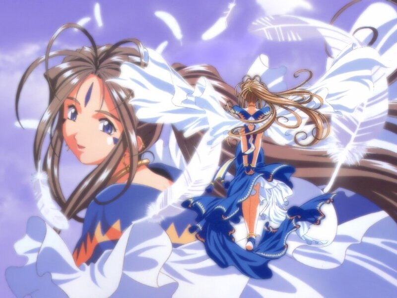 anime girl with angel wings