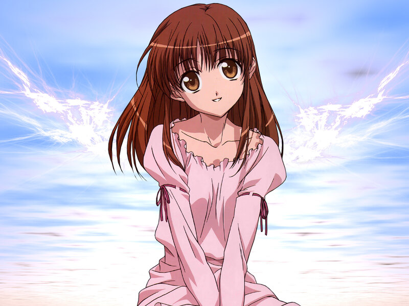 anime girl with angel wings
