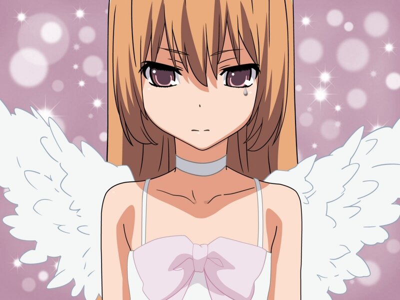 anime girl with angel wings