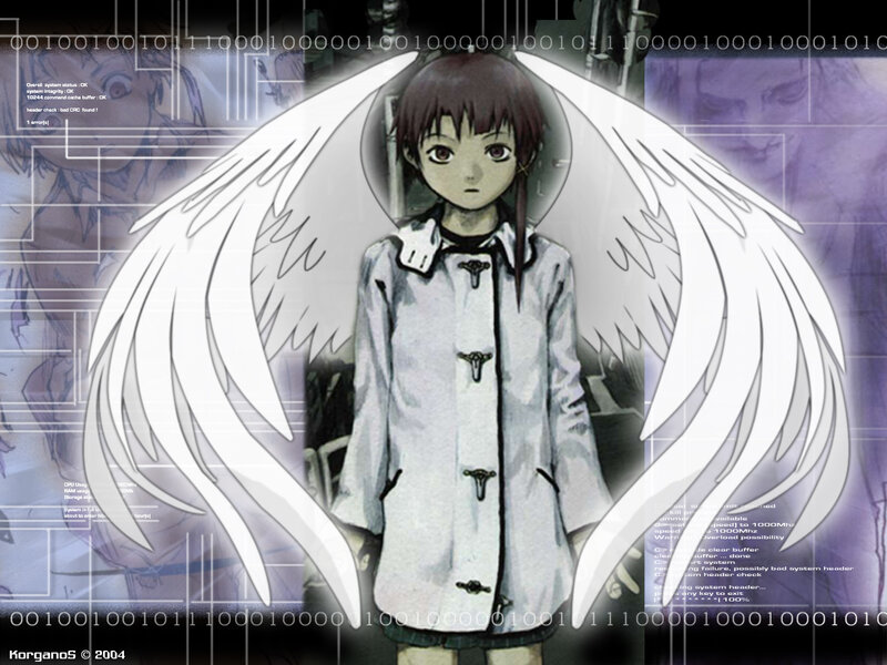 anime girl with angel wings