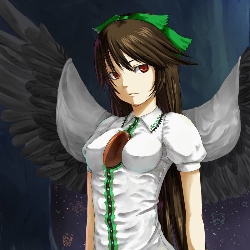 anime girl with angel wings