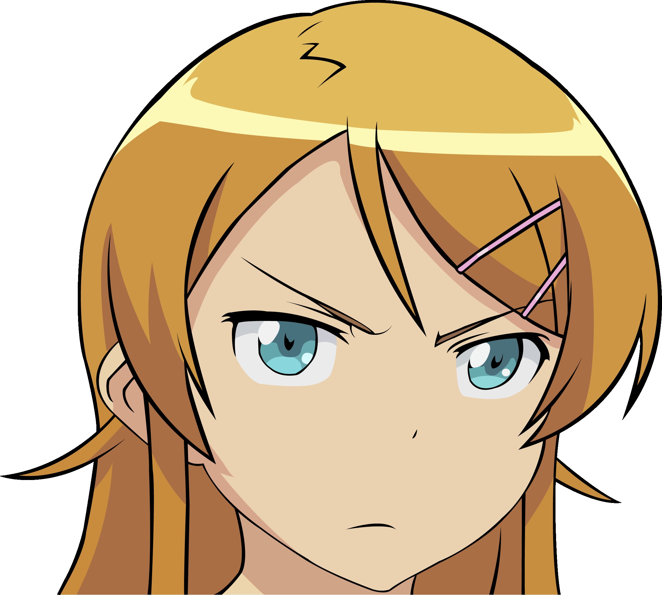 anime girl with angry expression