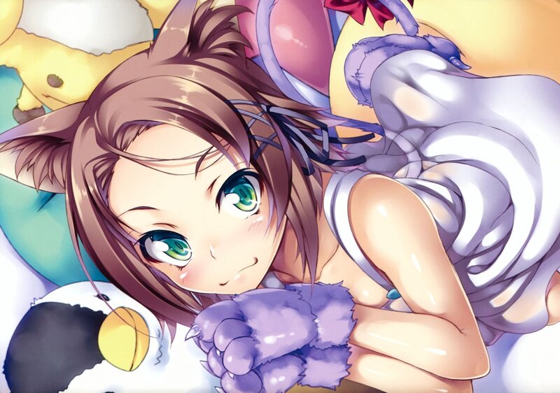 anime girl with animal ears