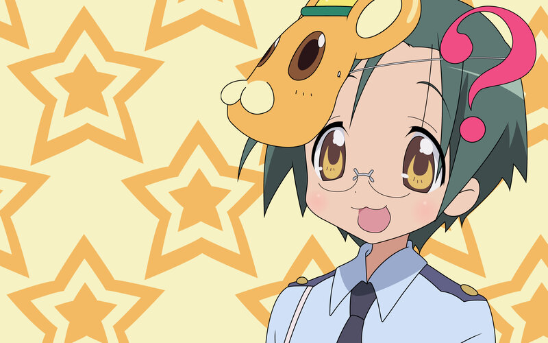 anime girl with animal hat