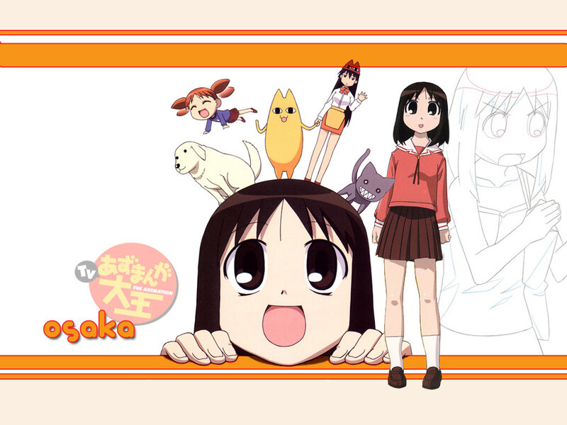 Anime Girl with Animals — White