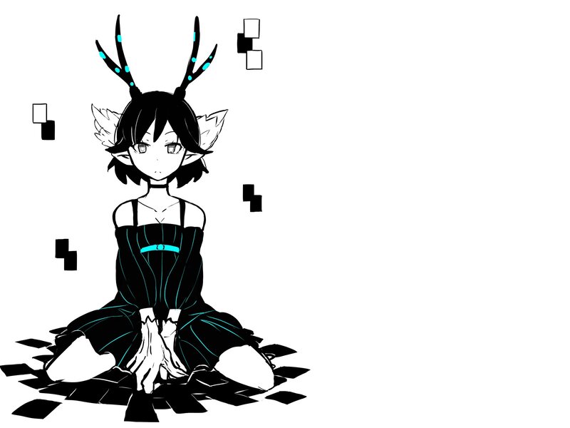 anime girl with antlers