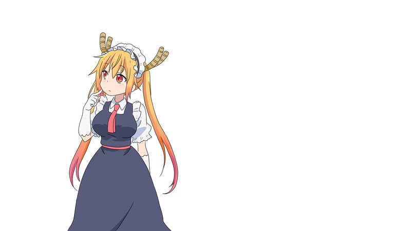 Anime Girl with Antlers — White, Neutral