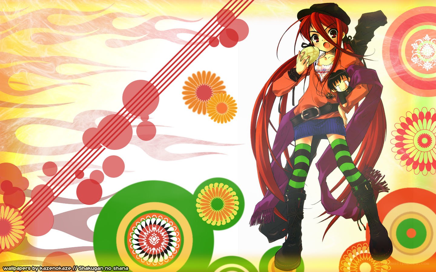 anime girl with apple