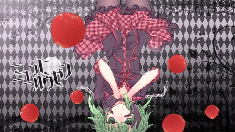 anime girl with apples