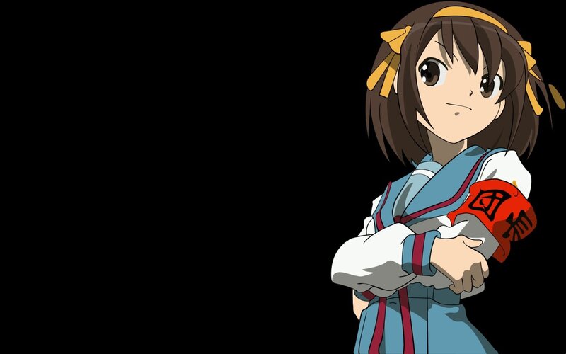 anime girl with arms crossed