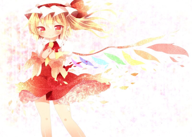 Anime girl with autumn leaves