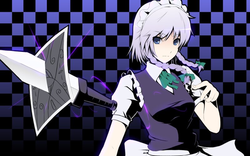anime girl with axe