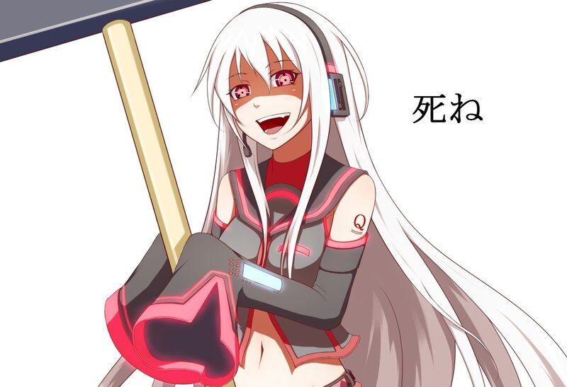 anime girl with axe