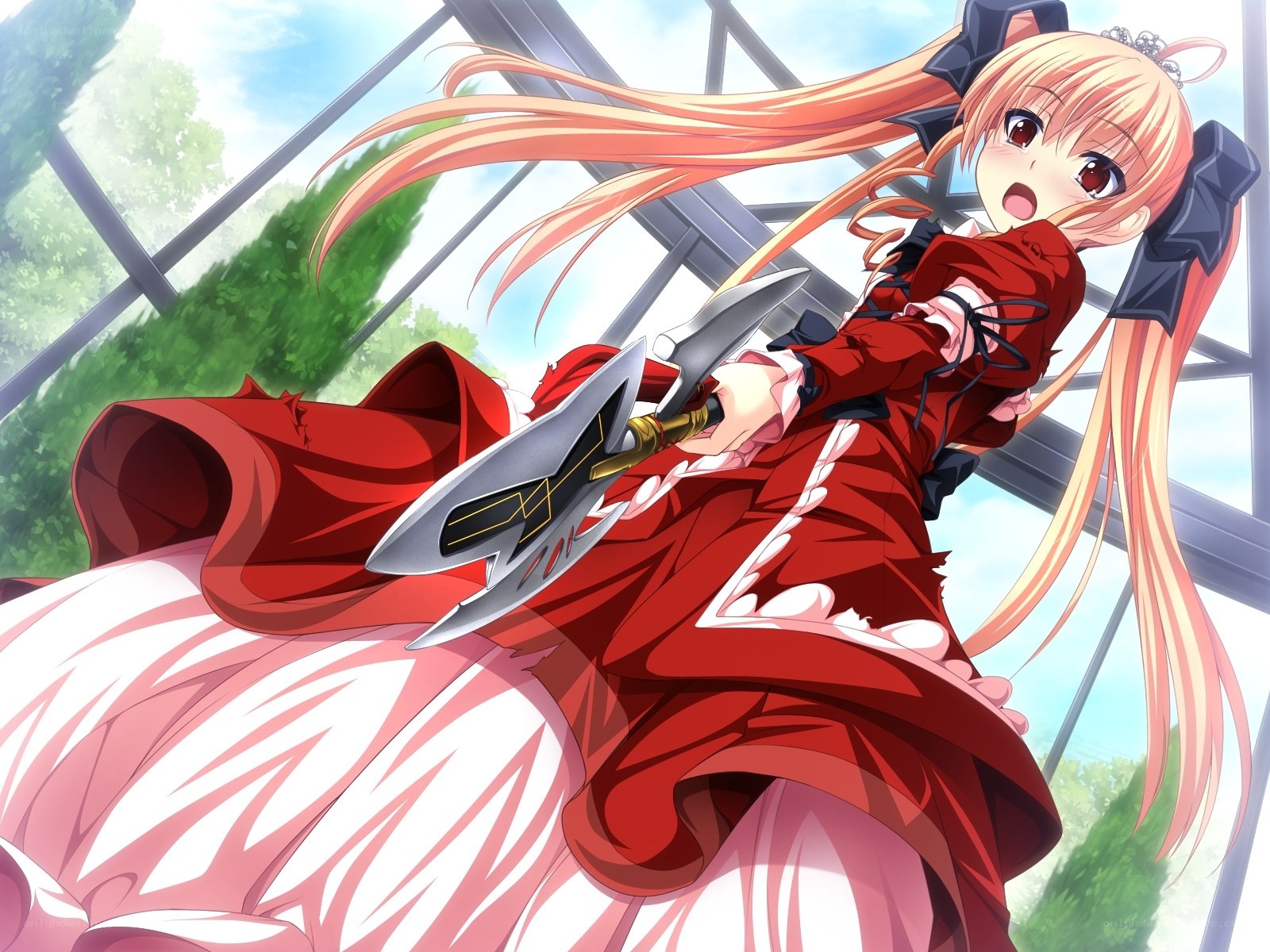 anime girl with axe