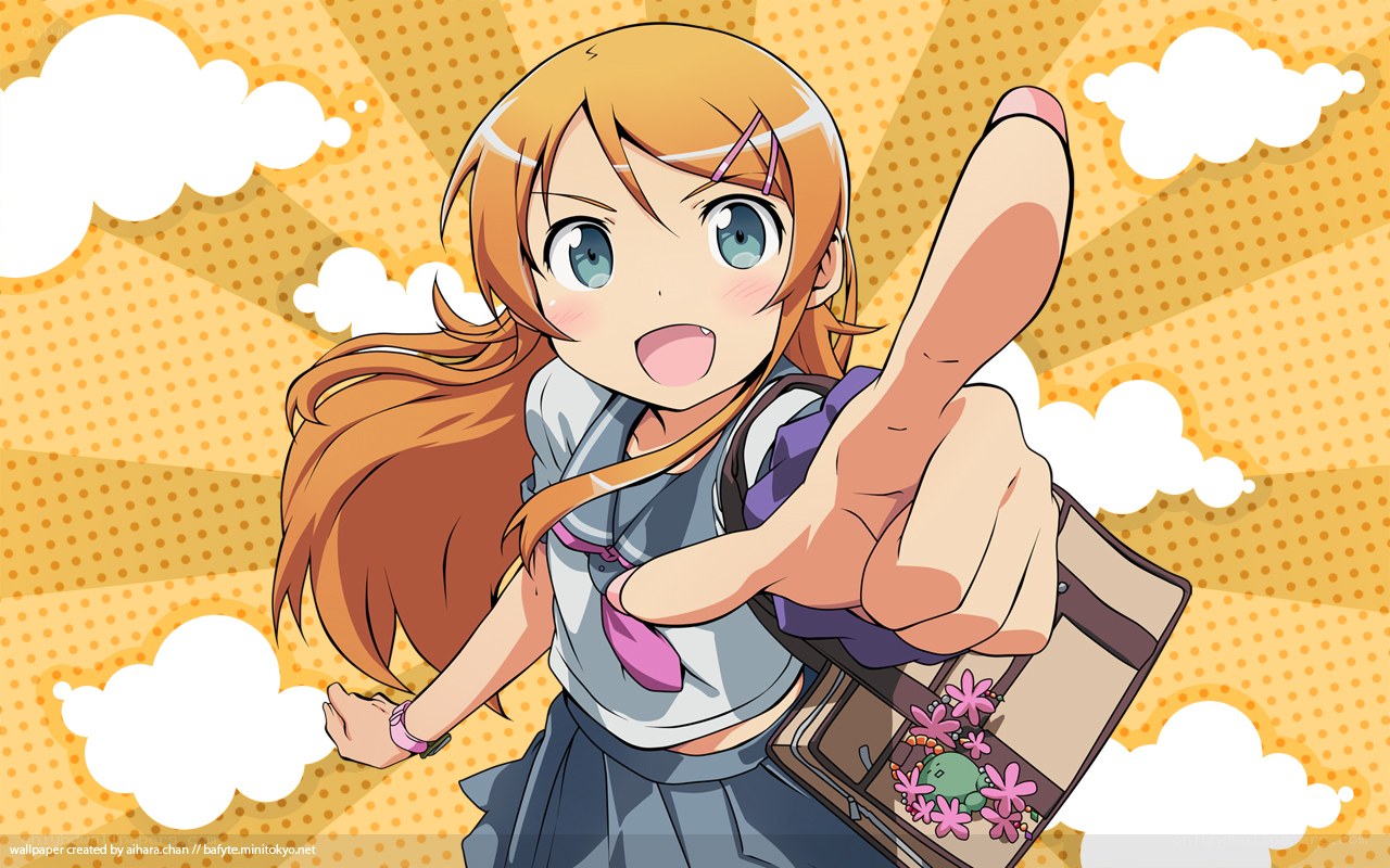 anime girl with backpack