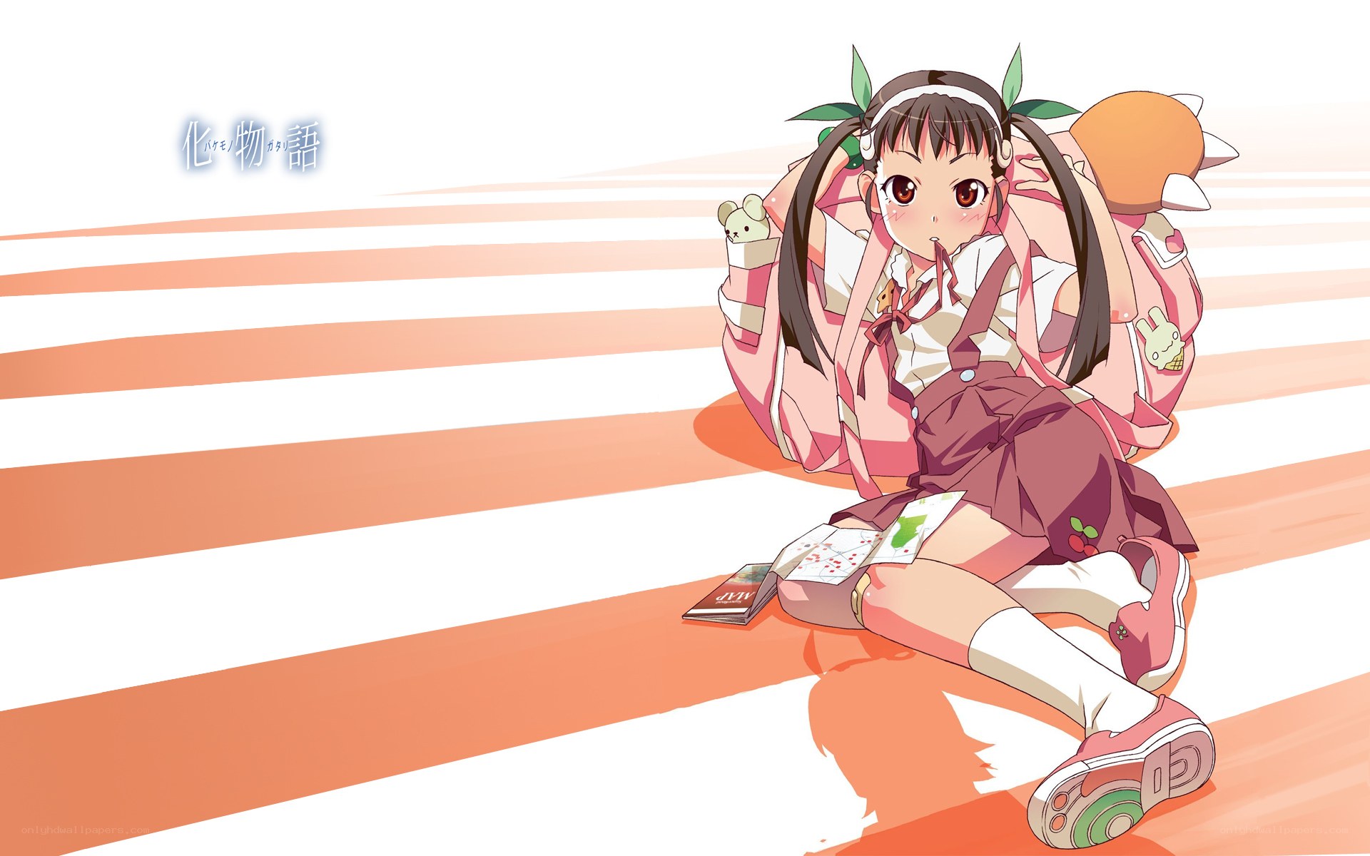 Anime girl with backpack