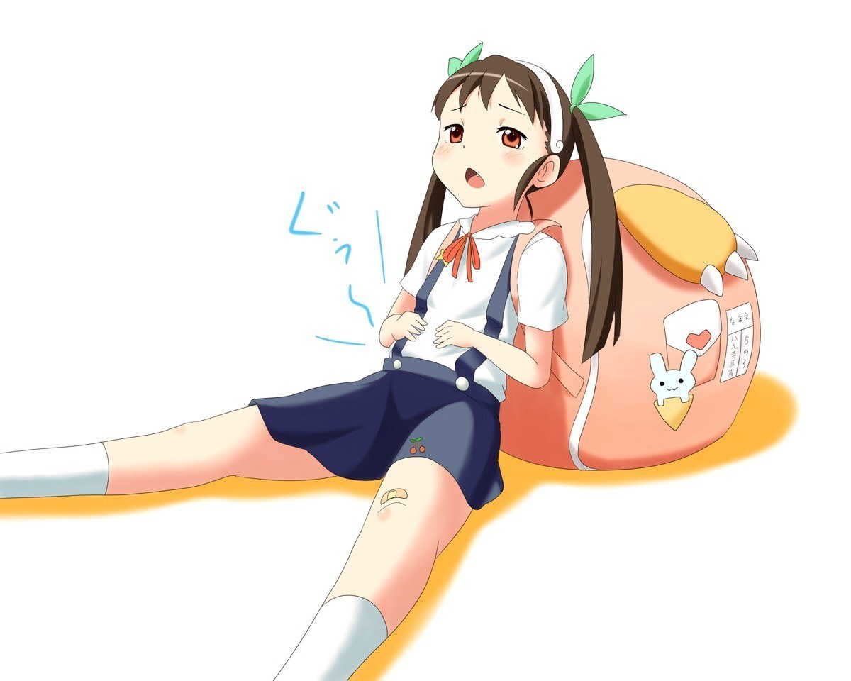 anime girl with backpack