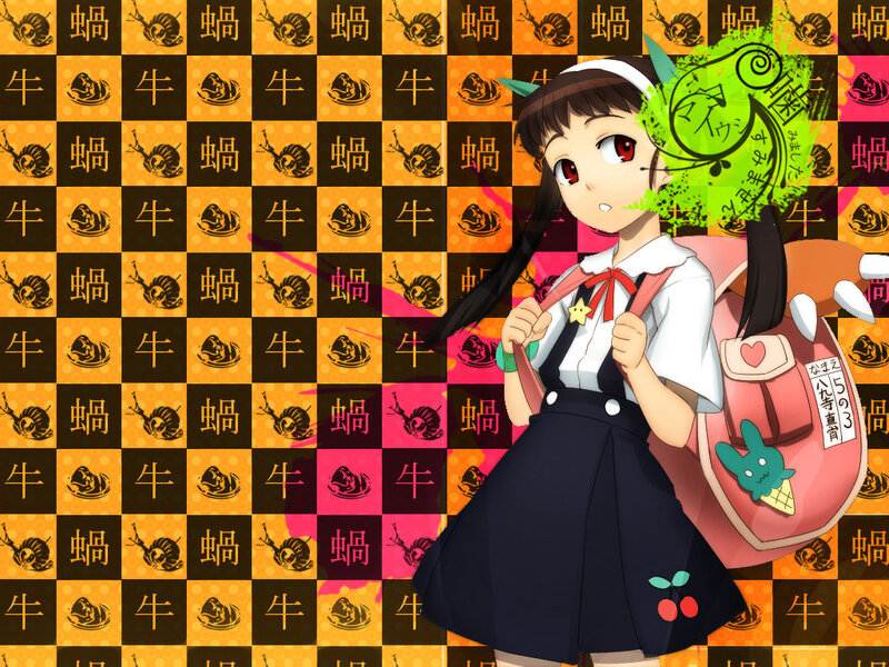 anime girl with backpack