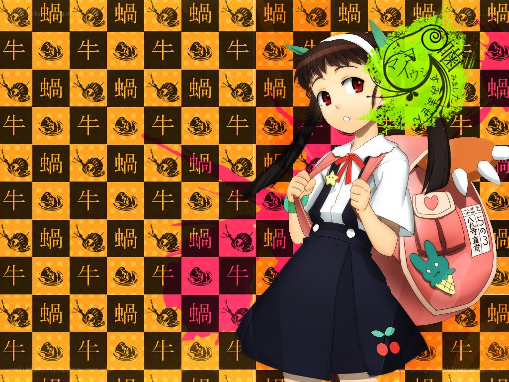 anime girl with backpack