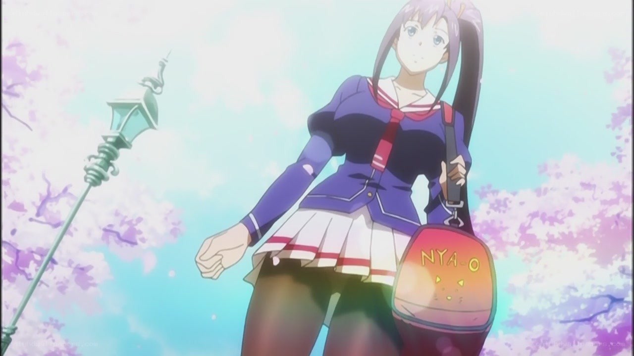 anime girl with backpack
