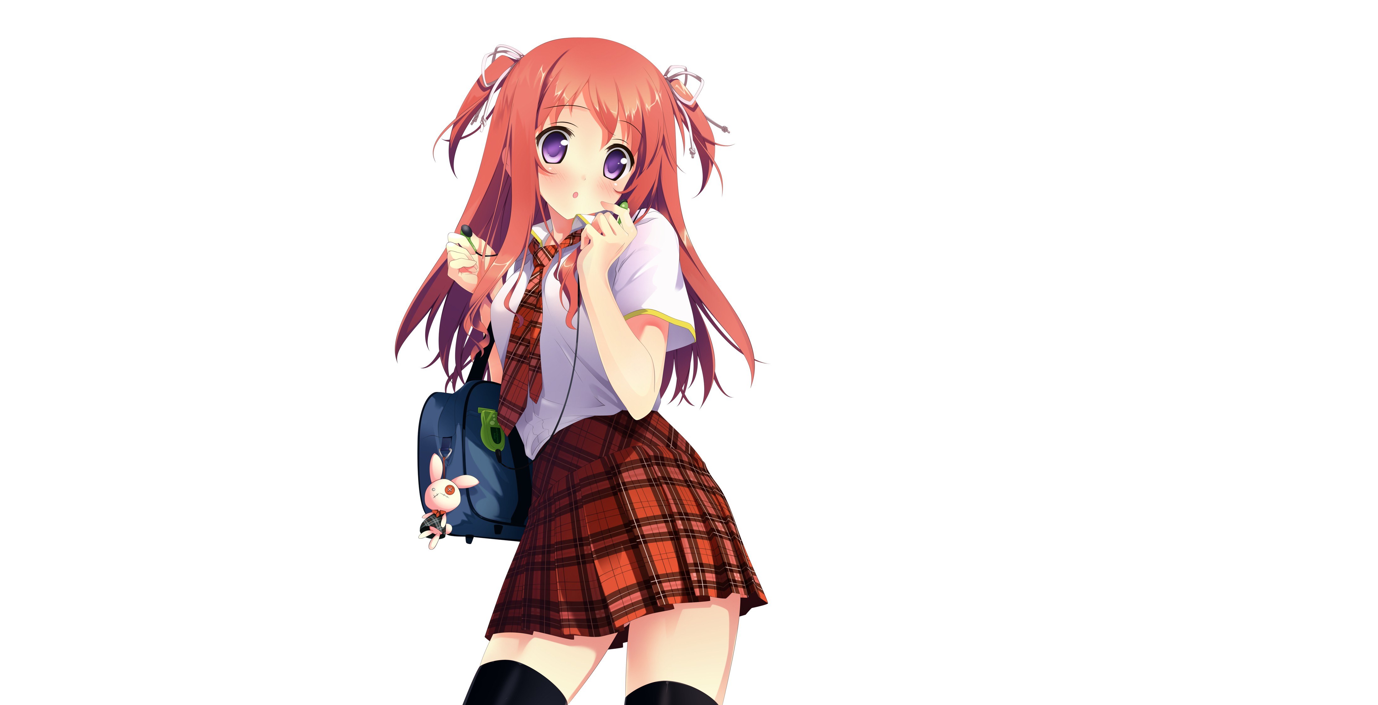 anime girl with backpack