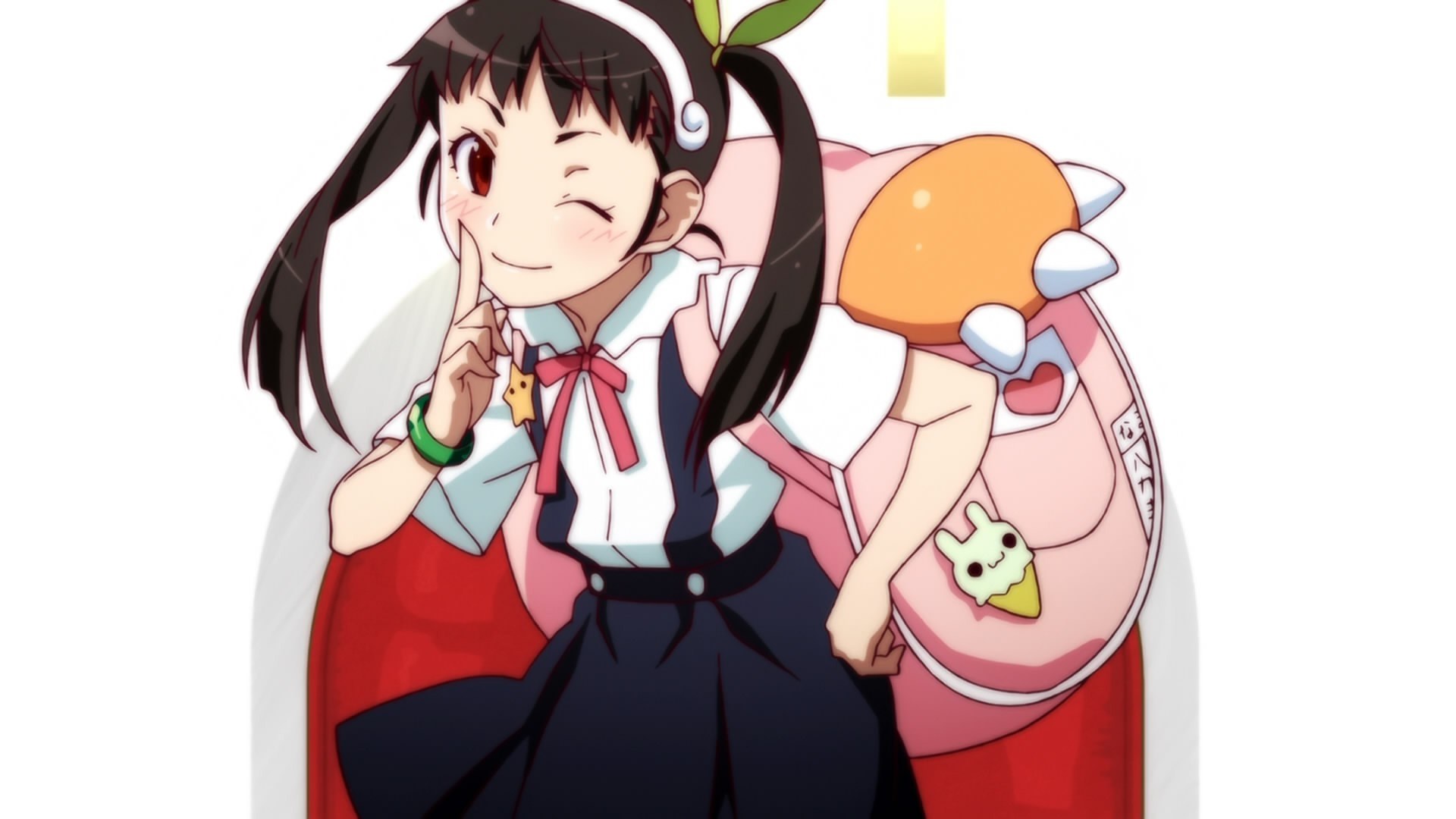 anime girl with backpack