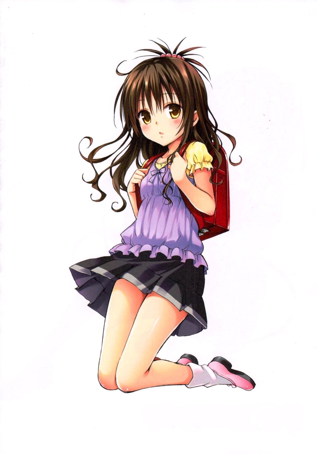 anime girl with backpack