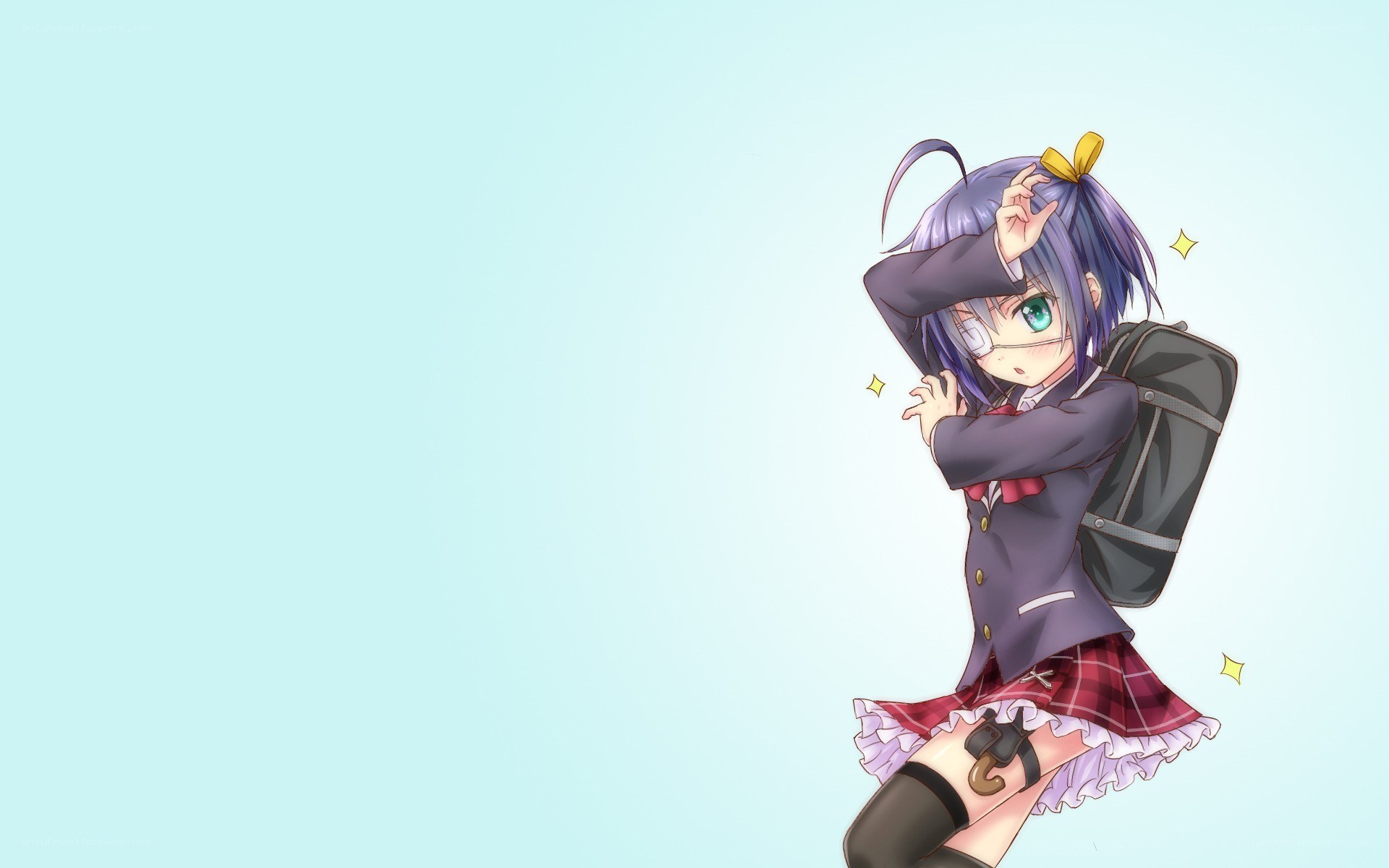 anime girl with backpack