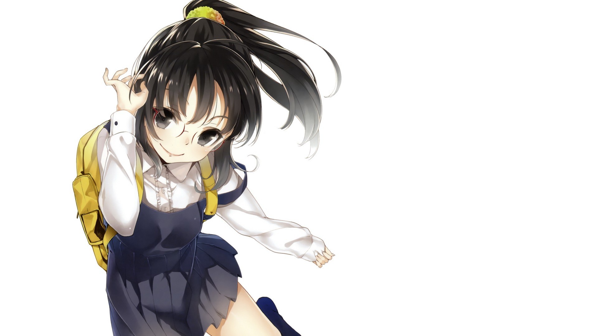anime girl with backpack