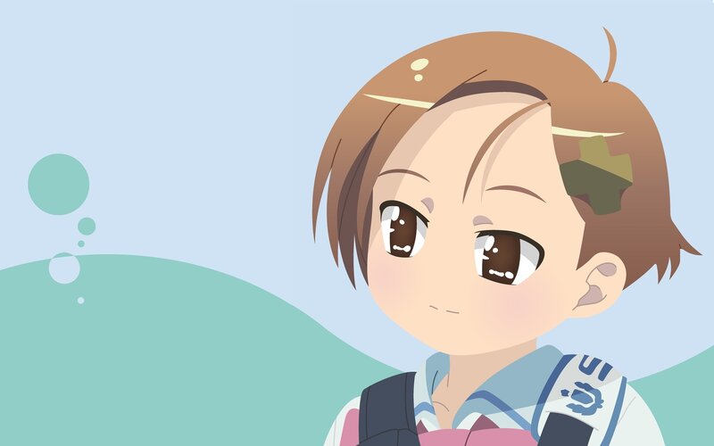 anime girl with backpack