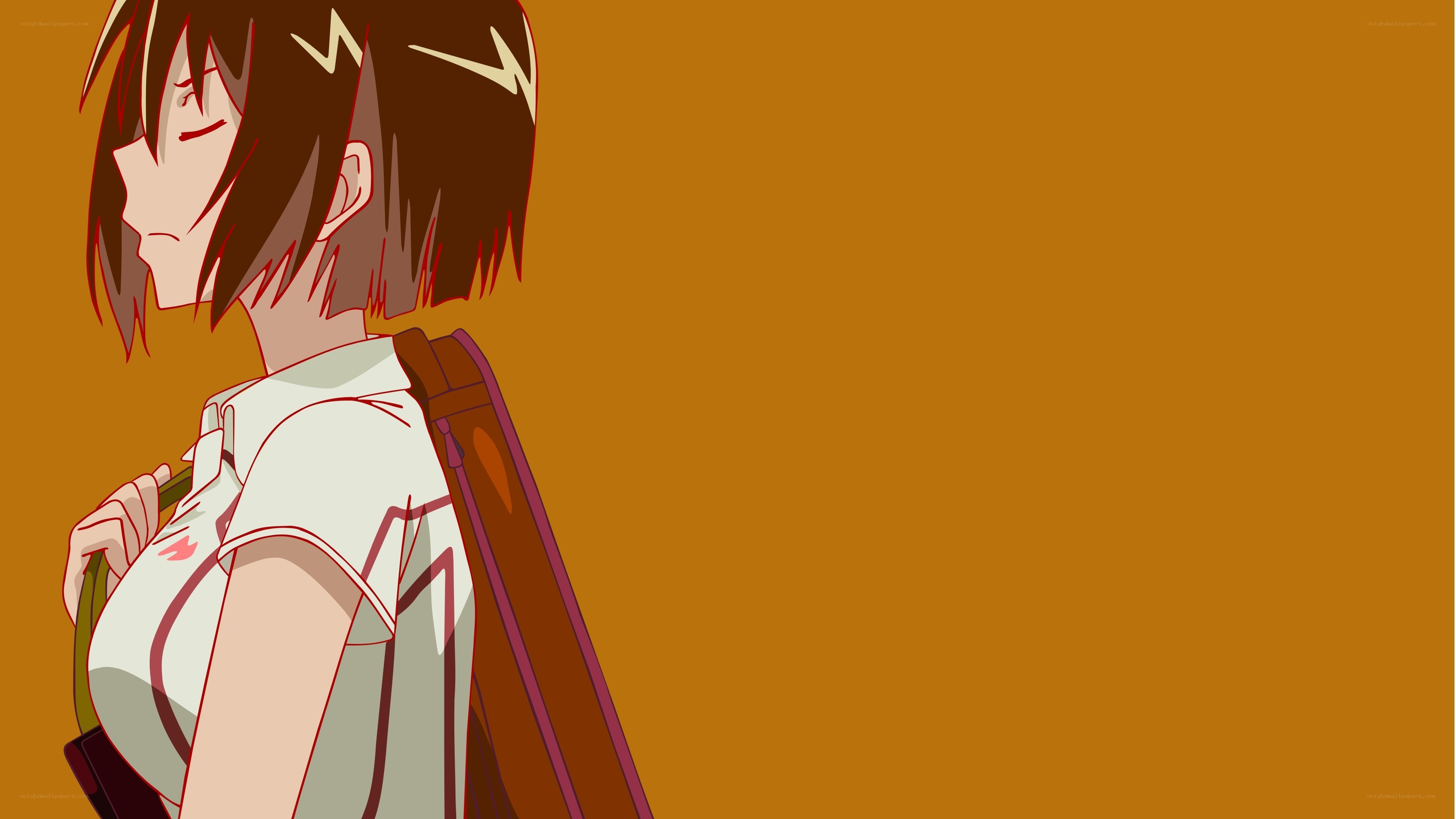 anime girl with backpack