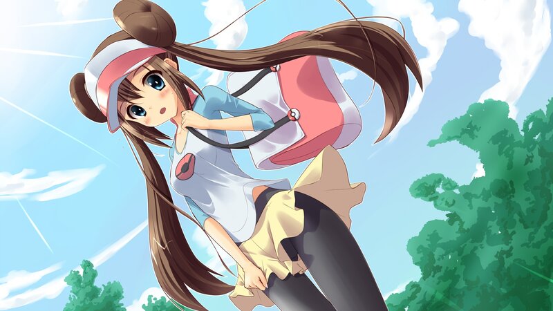 Anime Girl with Backpack — Blue, Bright