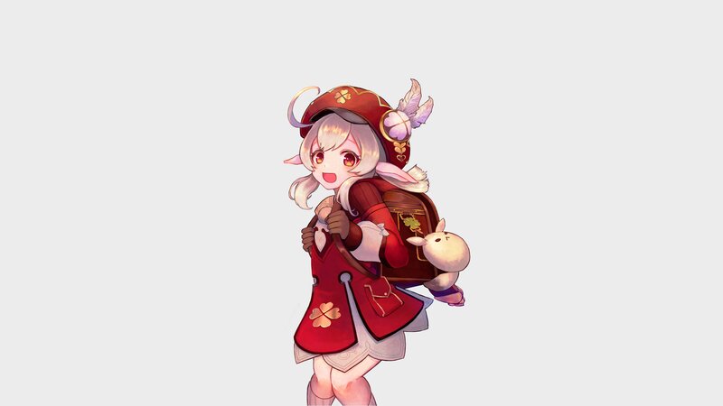 Anime Girl with Backpack — Red
