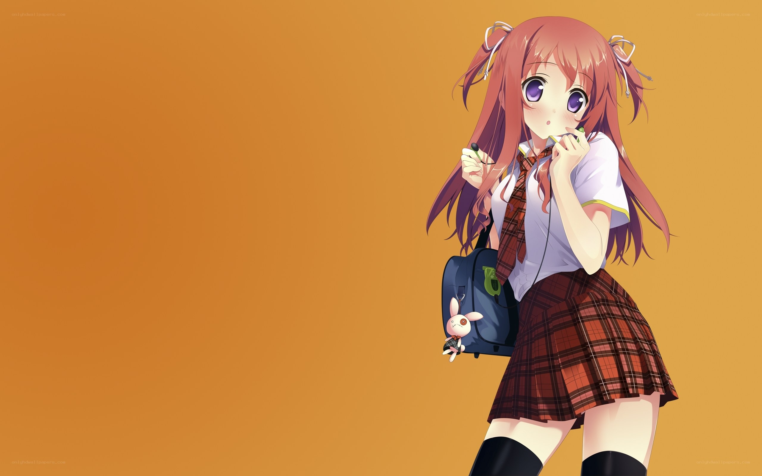 anime girl with backpack