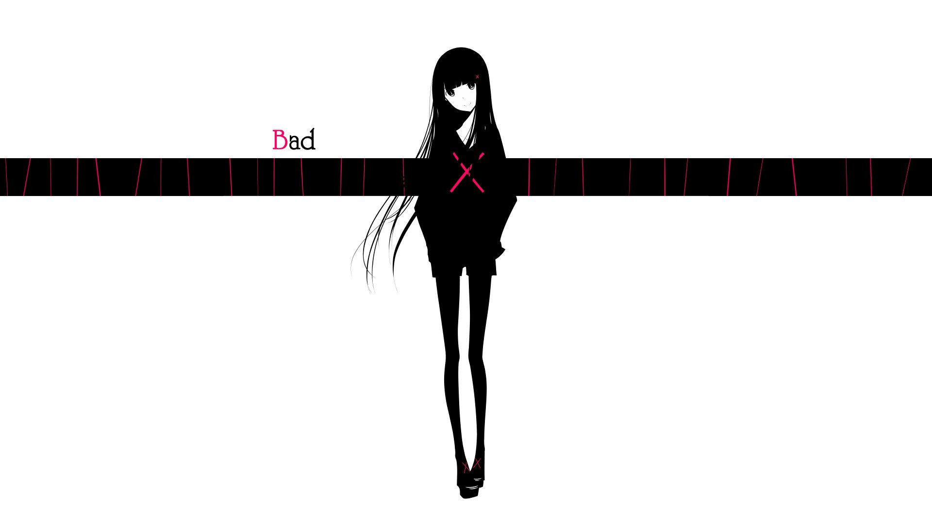 anime girl with 'Bad' text