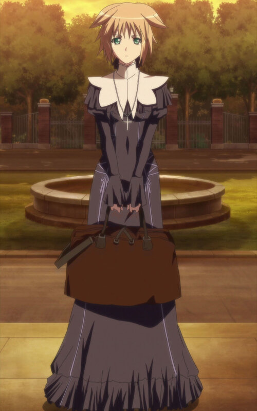 anime girl with bag