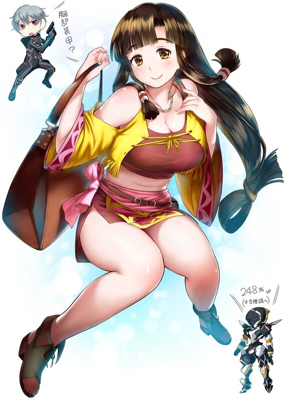 anime girl with bag