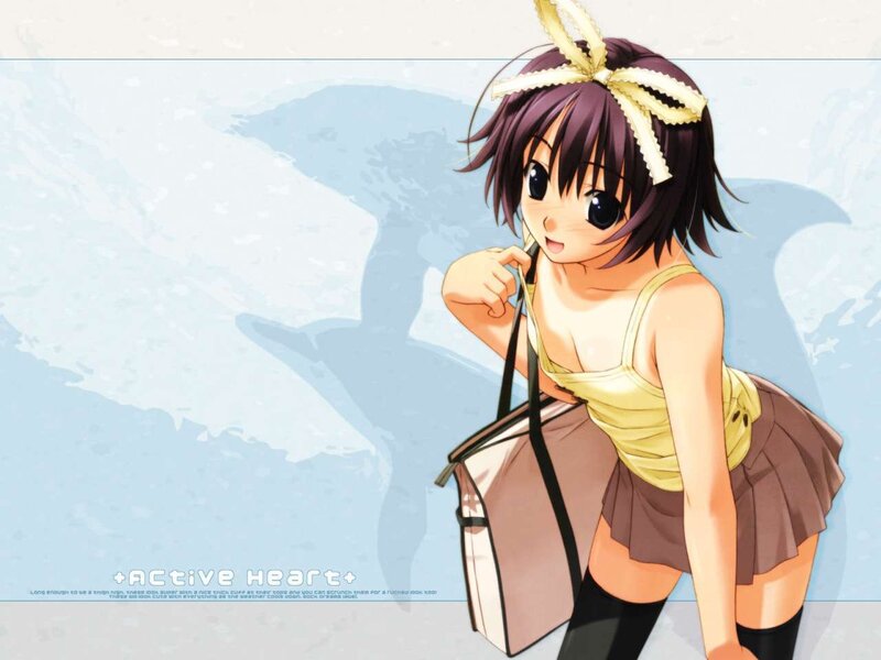 anime girl with bag