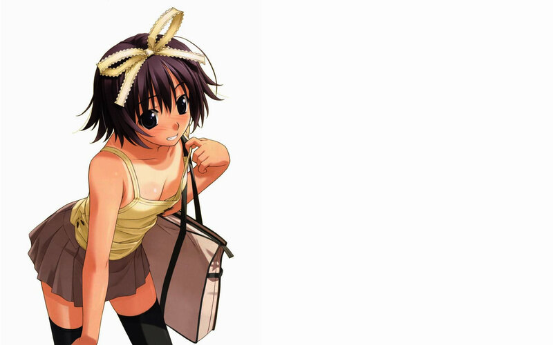 Anime Girl with Bag — Brown