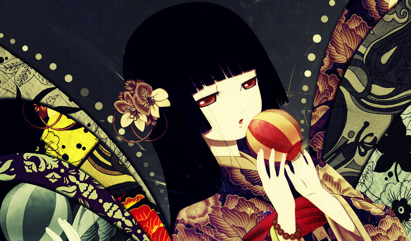 anime girl with ball