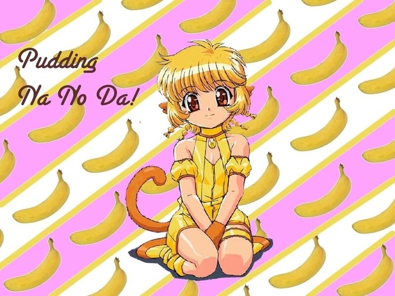 Anime Girl with Bananas — Pink